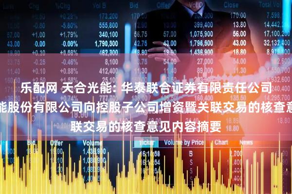乐配网 天合光能: 华泰联合证券有限责任公司关于天合光能股份有限公司向控股子公司增资暨关联交易的核查意见内容摘要