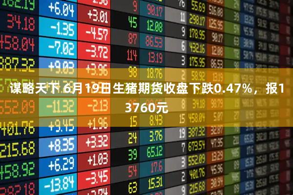 谋略天下 6月19日生猪期货收盘下跌0.47%，报13760元